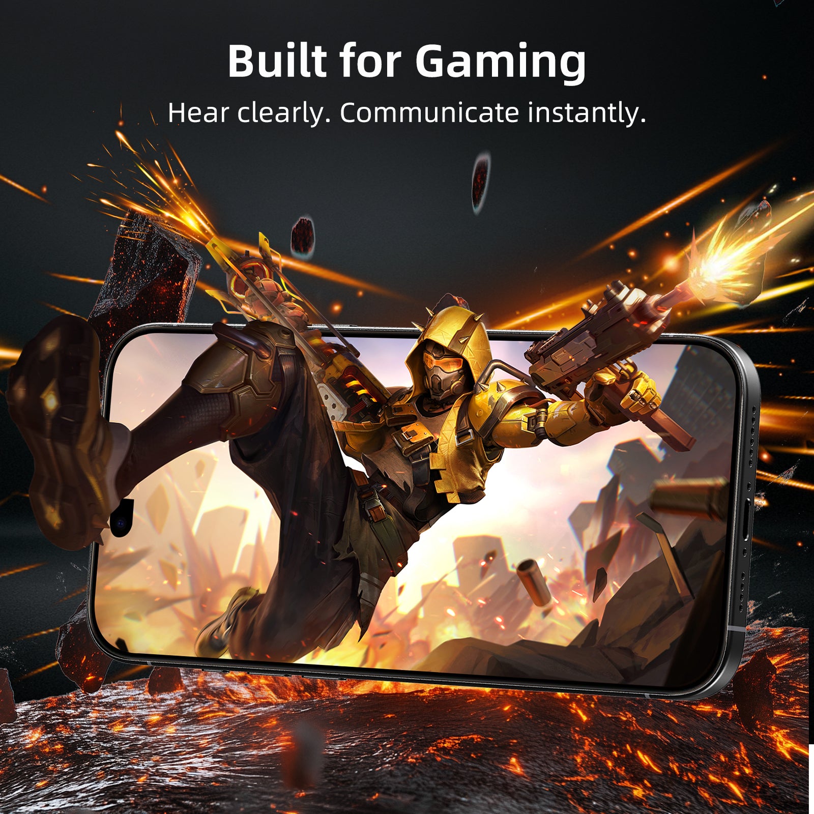 DuoMic Type-C Gaming IEM Cable with Dual Mic