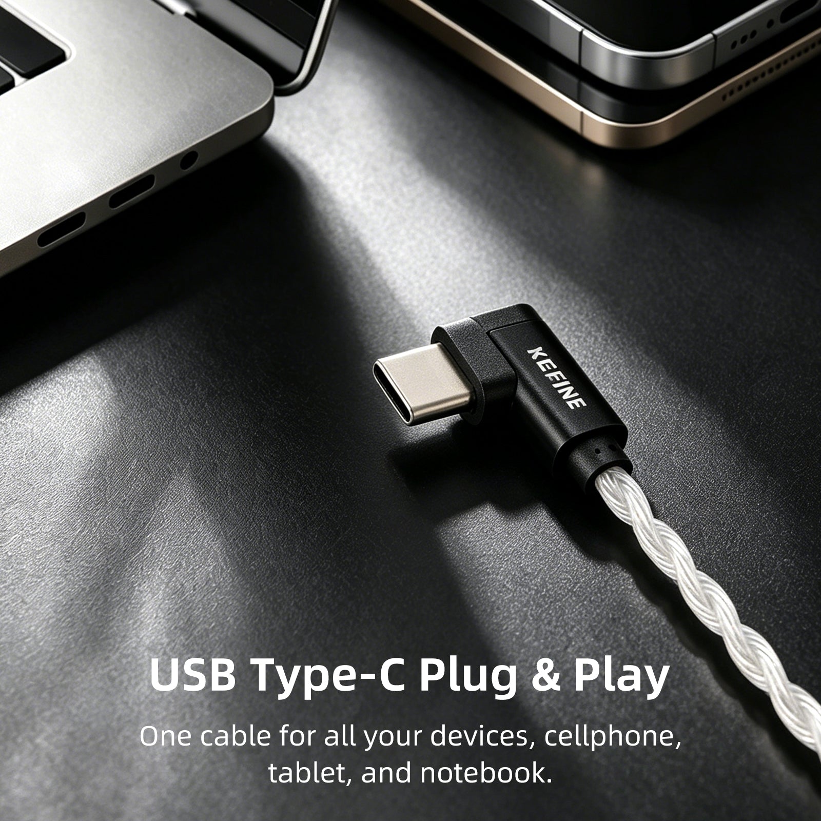 DuoMic Type-C Gaming IEM Cable with Dual Mic